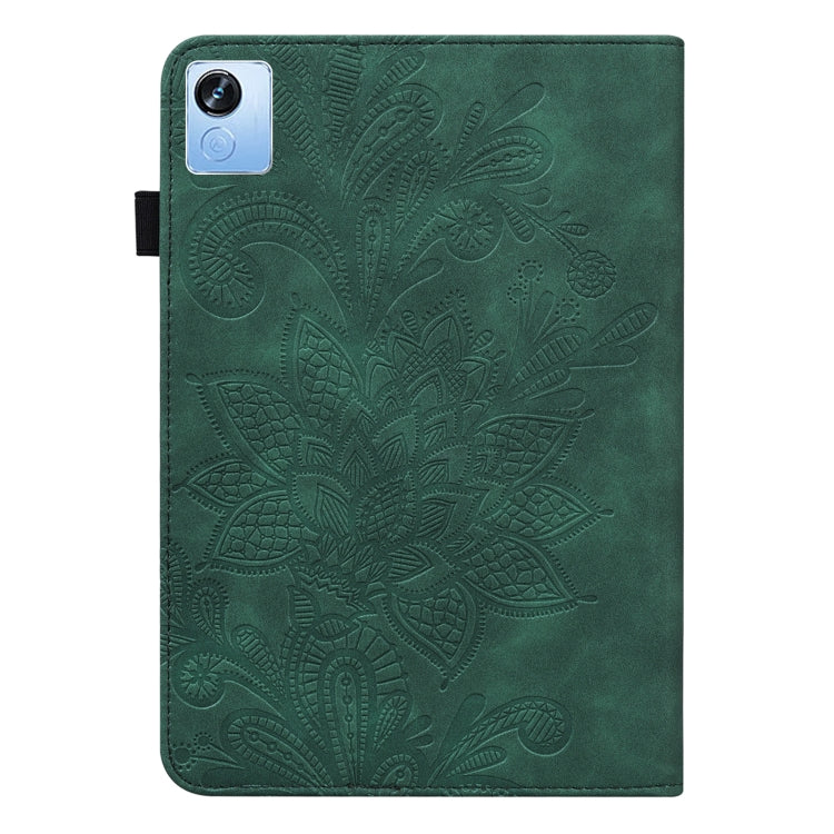 For Realme Pad X Lace Flower Embossing Pattern Leather Tablet Case
