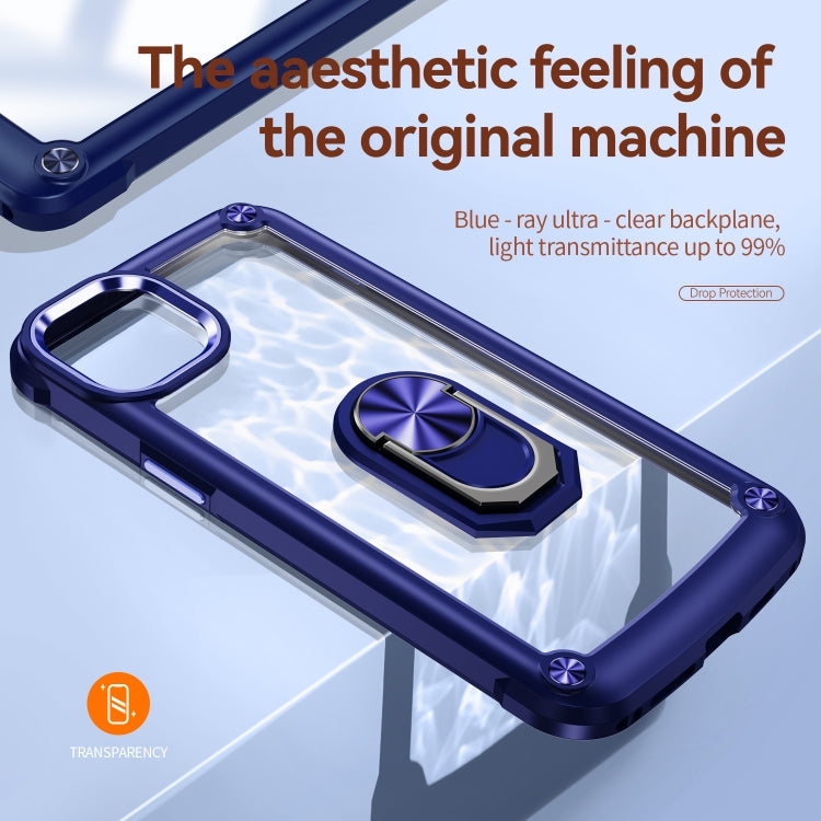 For iPhone 14 Plus TPU + PC Lens Protection Phone Case with Ring Holder
