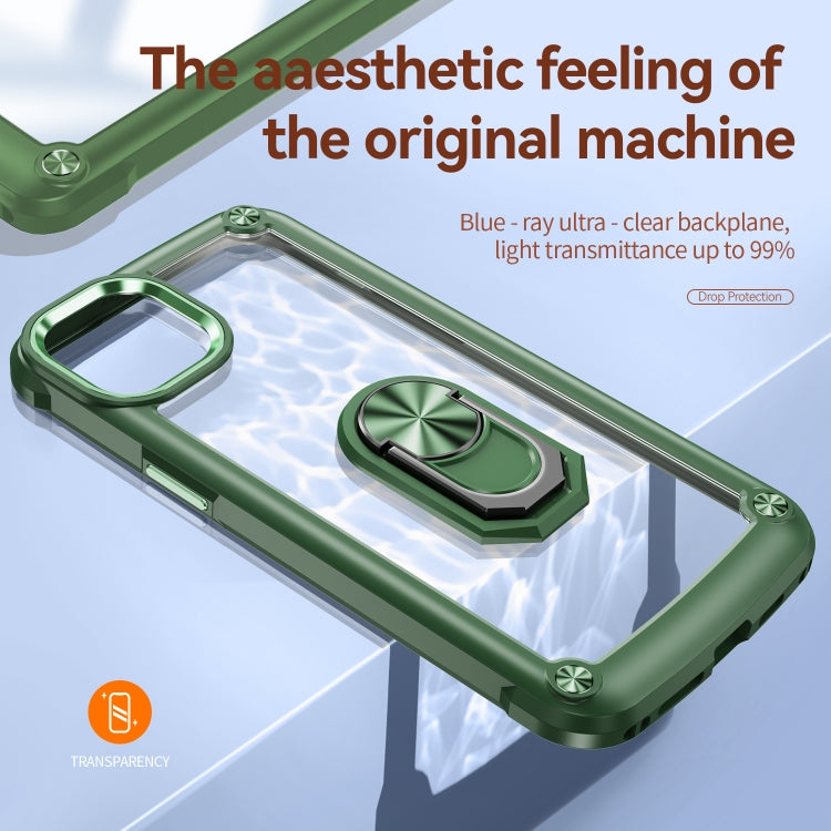 For iPhone 14 Plus TPU + PC Lens Protection Phone Case with Ring Holder