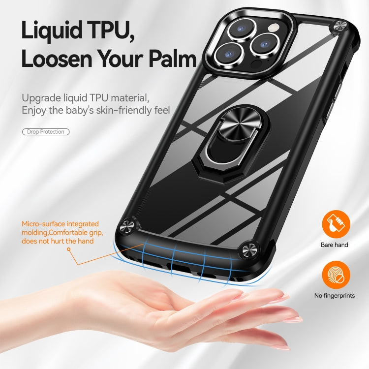 For iPhone 14 Pro TPU + PC Lens Protection Phone Case with Ring Holder