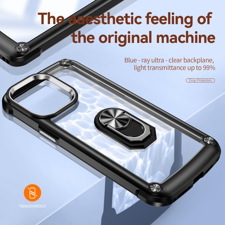 For iPhone 14 Pro TPU + PC Lens Protection Phone Case with Ring Holder