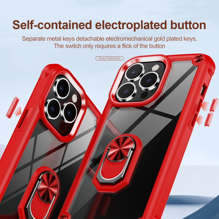 For iPhone 14 Pro TPU + PC Lens Protection Phone Case with Ring Holder