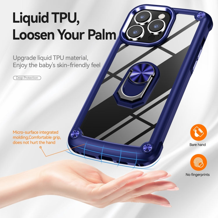 For iPhone 14 Pro TPU + PC Lens Protection Phone Case with Ring Holder