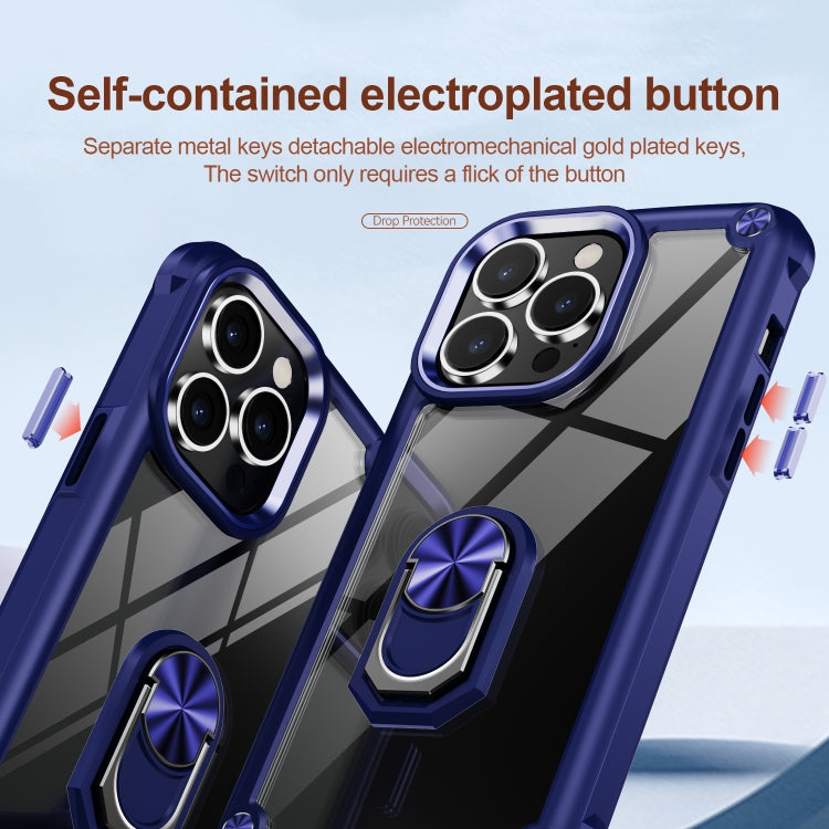 For iPhone 14 Pro TPU + PC Lens Protection Phone Case with Ring Holder