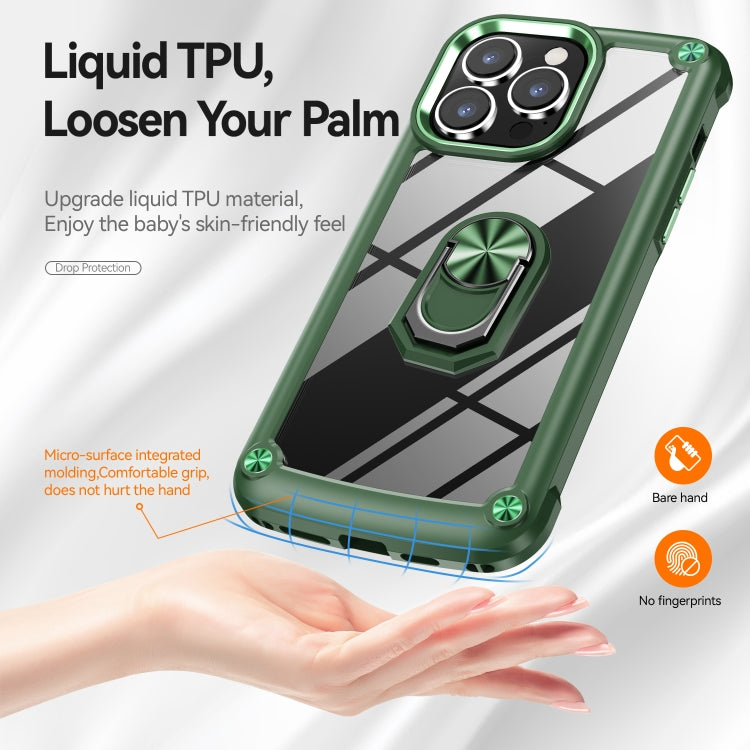For iPhone 14 Pro TPU + PC Lens Protection Phone Case with Ring Holder