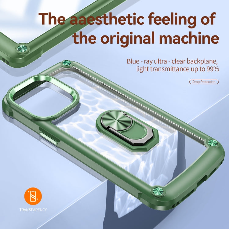For iPhone 14 Pro TPU + PC Lens Protection Phone Case with Ring Holder