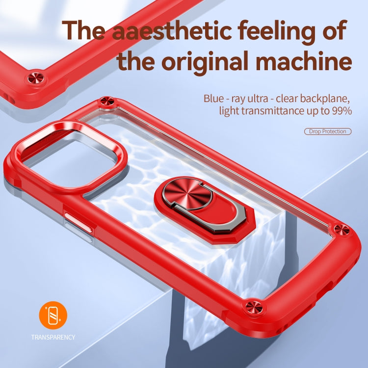 For iPhone 14 Pro Max TPU + PC Lens Protection Phone Case with Ring Holder