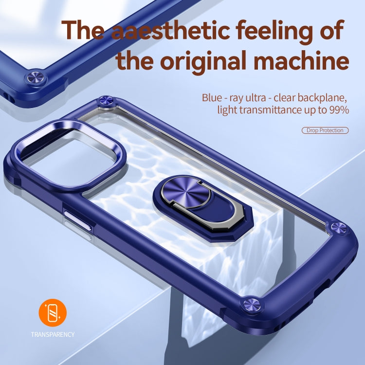 For iPhone 14 Pro Max TPU + PC Lens Protection Phone Case with Ring Holder