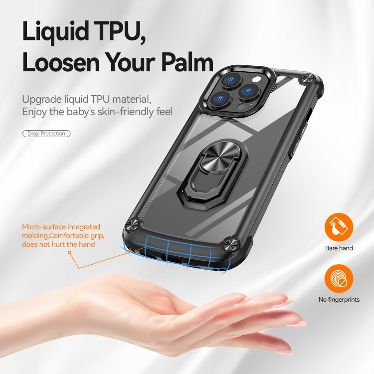 For iPhone 13 Pro TPU + PC Lens Protection Phone Case with Ring Holder