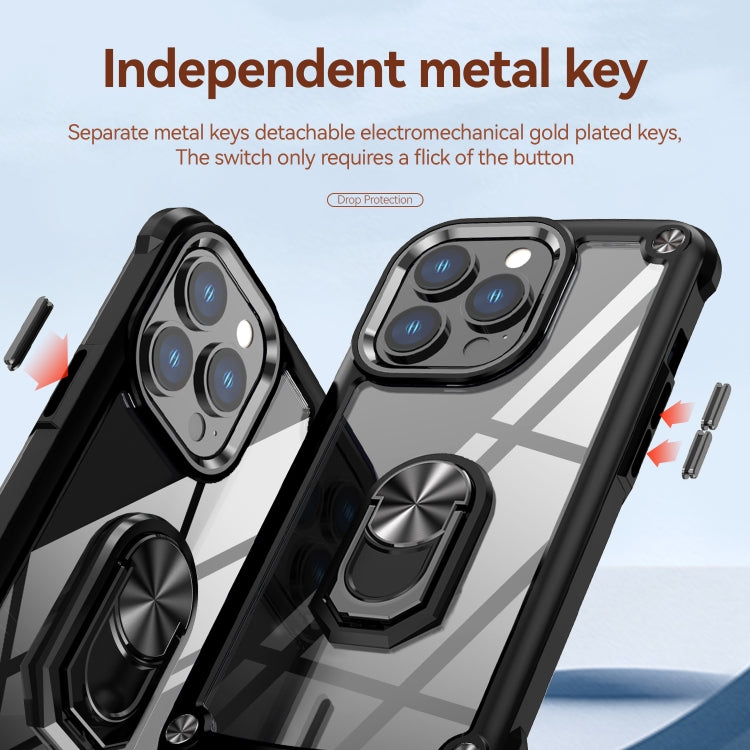 For iPhone 13 Pro TPU + PC Lens Protection Phone Case with Ring Holder