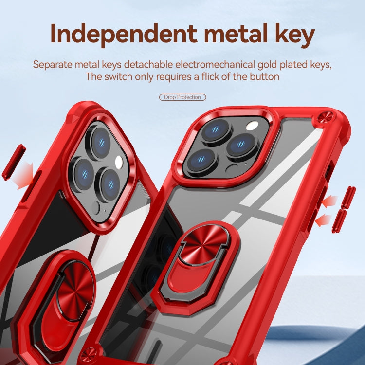 For iPhone 13 Pro TPU + PC Lens Protection Phone Case with Ring Holder