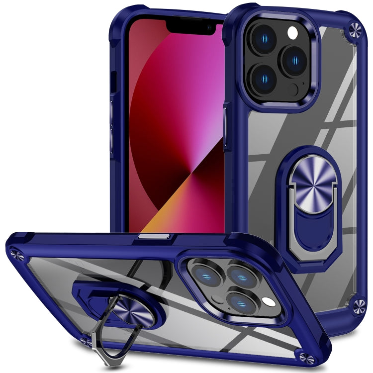 For iPhone 13 Pro TPU + PC Lens Protection Phone Case with Ring Holder