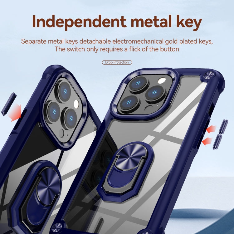 For iPhone 13 Pro TPU + PC Lens Protection Phone Case with Ring Holder