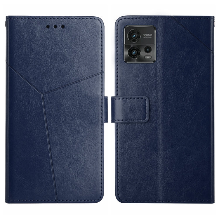 For Motorola Moto G72 4G HT01 Y-shaped Pattern Flip Leather Phone Case