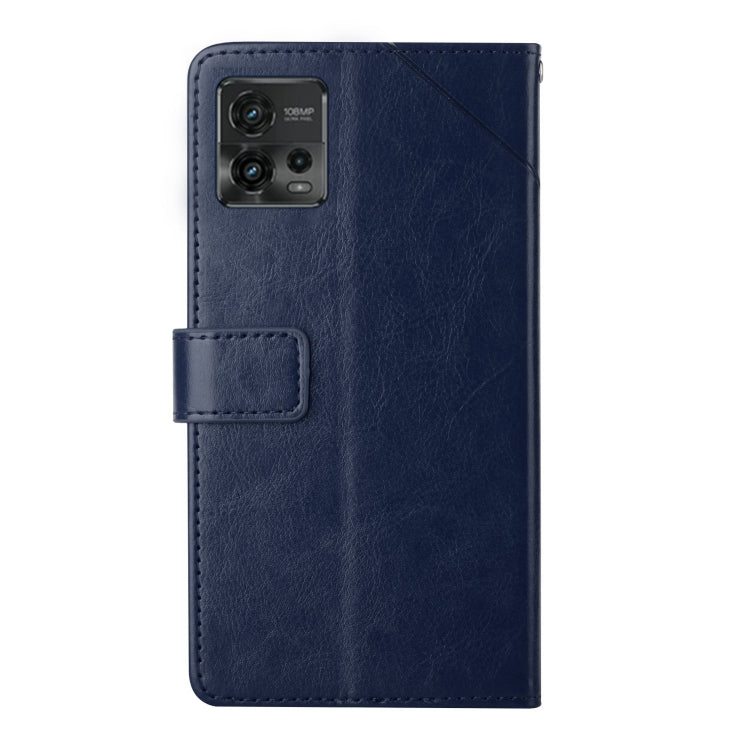 For Motorola Moto G72 4G HT01 Y-shaped Pattern Flip Leather Phone Case