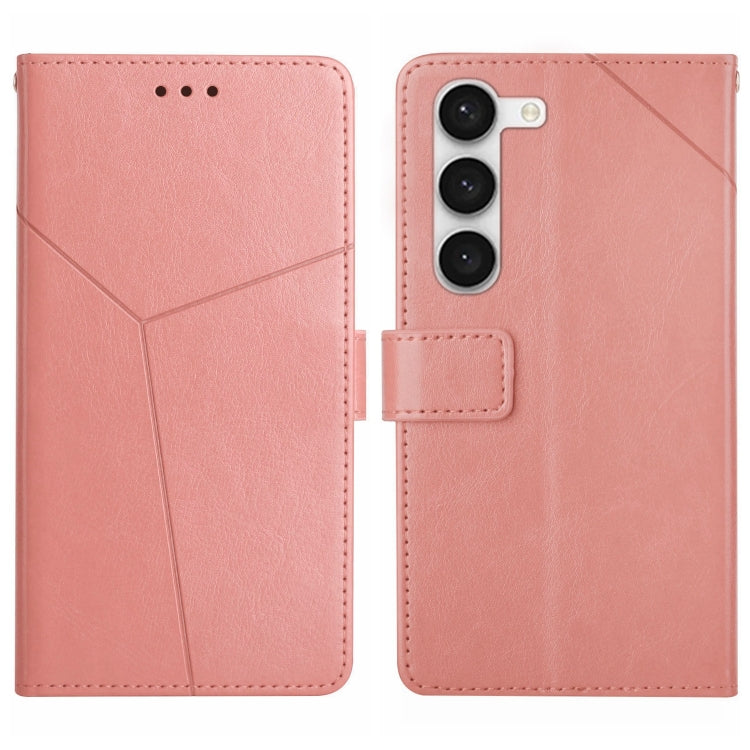 For Samsung Galaxy S23 5G HT01 Y-shaped Pattern Flip Leather Phone Case