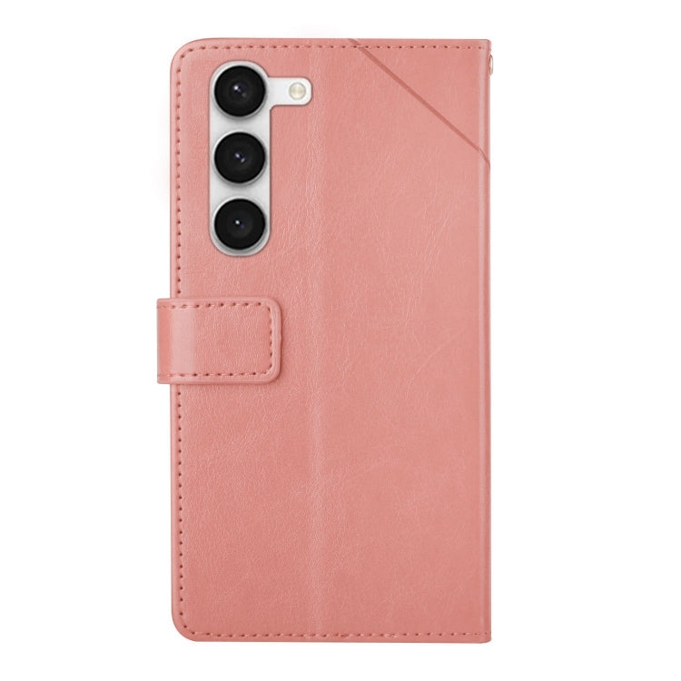 For Samsung Galaxy S23 5G HT01 Y-shaped Pattern Flip Leather Phone Case