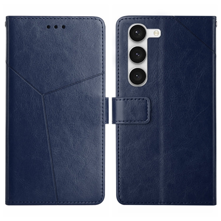 For Samsung Galaxy S23 5G HT01 Y-shaped Pattern Flip Leather Phone Case