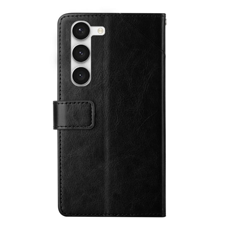 For Samsung Galaxy S23+ 5G HT01 Y-shaped Pattern Flip Leather Phone Case