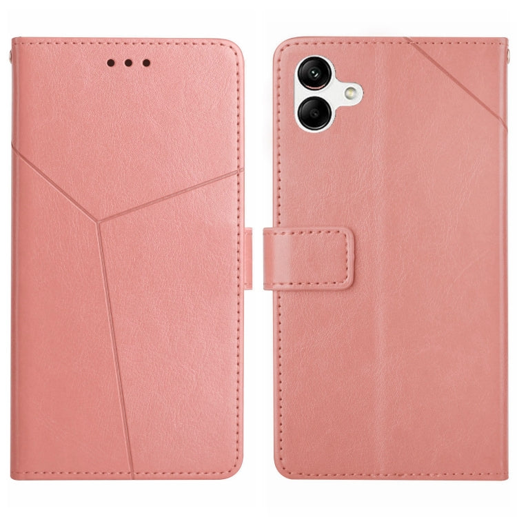 For Samsung Galaxy A04E HT01 Y-shaped Pattern Flip Leather Phone Case