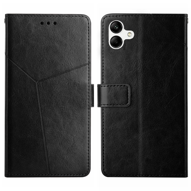 For Samsung Galaxy A04E HT01 Y-shaped Pattern Flip Leather Phone Case
