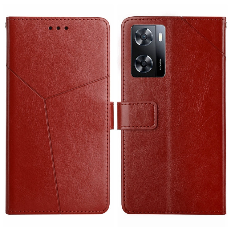 For OnePlus Nord N300 HT01 Y-shaped Pattern Flip Leather Phone Case
