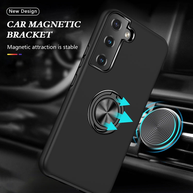 For Samsung Galaxy S22 5G PC + TPU Magnetic Phone Case with Invisible Ring Holder