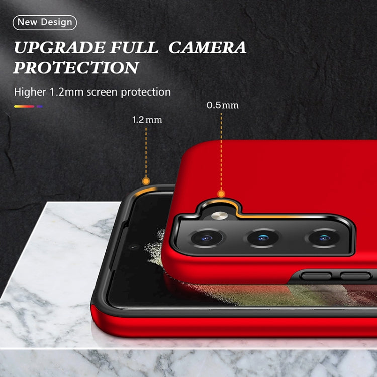 For Samsung Galaxy S22 5G PC + TPU Magnetic Phone Case with Invisible Ring Holder