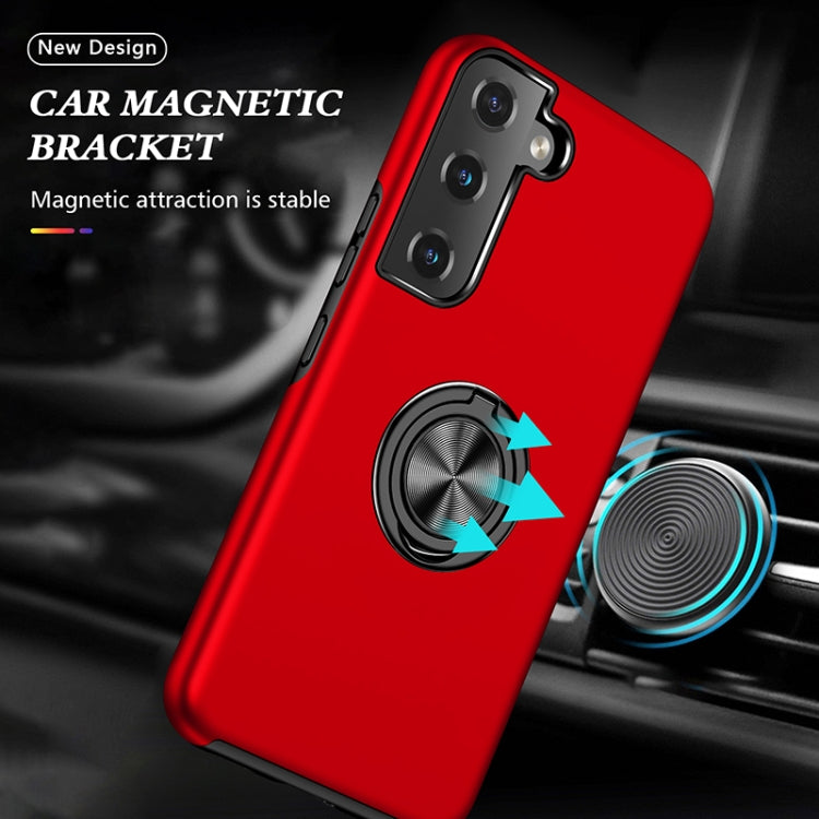 For Samsung Galaxy S22 5G PC + TPU Magnetic Phone Case with Invisible Ring Holder