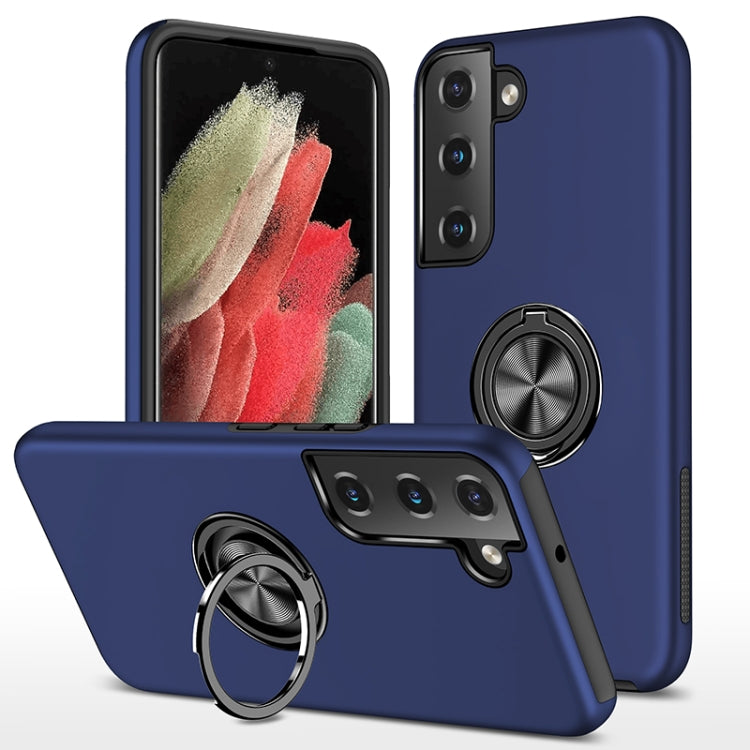 For Samsung Galaxy S22 5G PC + TPU Magnetic Phone Case with Invisible Ring Holder