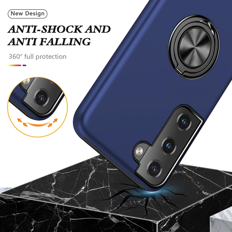 For Samsung Galaxy S22 5G PC + TPU Magnetic Phone Case with Invisible Ring Holder