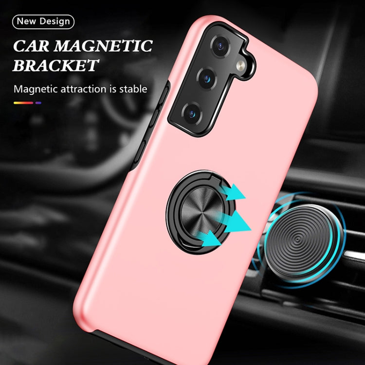 For Samsung Galaxy S22 5G PC + TPU Magnetic Phone Case with Invisible Ring Holder