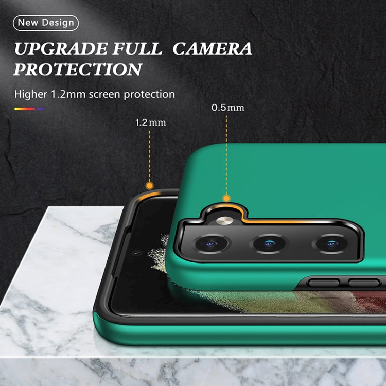 For Samsung Galaxy S22 5G PC + TPU Magnetic Phone Case with Invisible Ring Holder