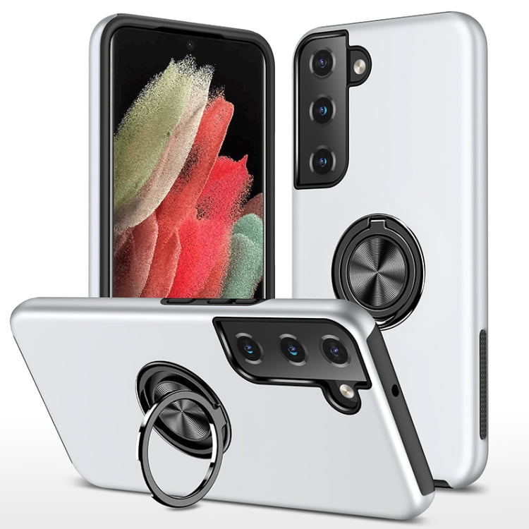 For Samsung Galaxy S22 5G PC + TPU Magnetic Phone Case with Invisible Ring Holder
