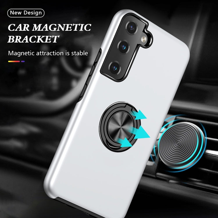 For Samsung Galaxy S22 5G PC + TPU Magnetic Phone Case with Invisible Ring Holder