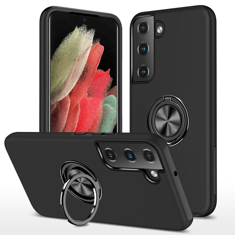 For Samsung Galaxy S22+ 5G PC + TPU Magnetic Phone Case with Invisible Ring Holder