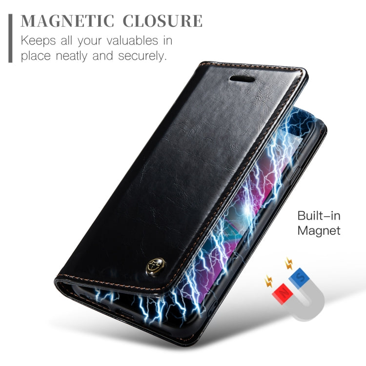 For iPhone SE 2022 / SE 2020 / 7 / 8 CaseMe 003 Crazy Horse Texture Leather Phone Case