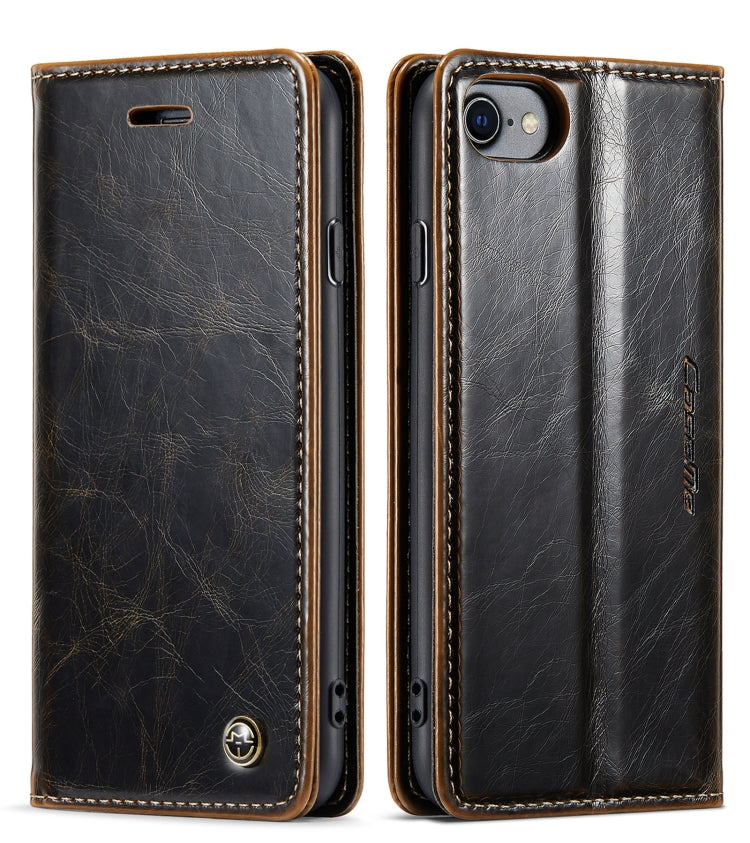 For iPhone SE 2022 / SE 2020 / 7 / 8 CaseMe 003 Crazy Horse Texture Leather Phone Case
