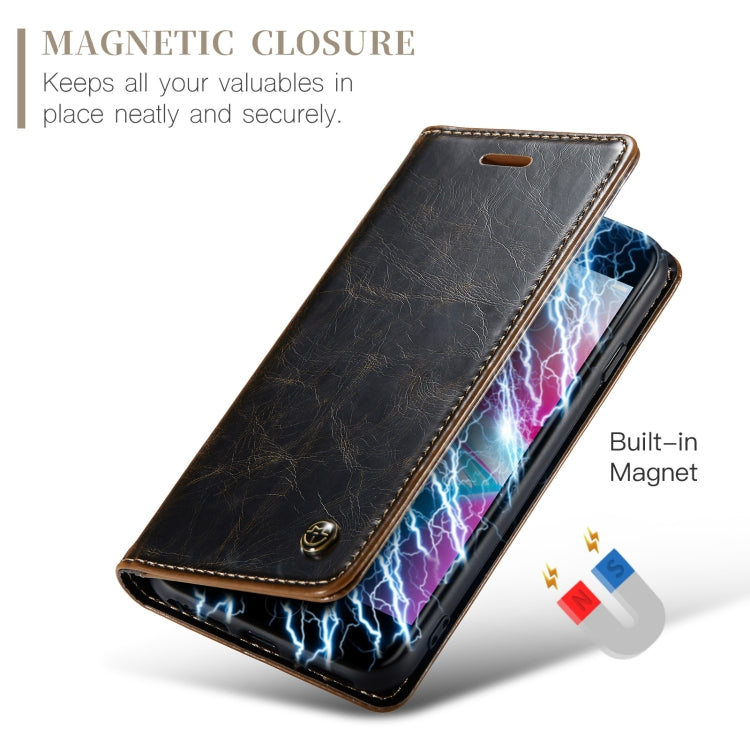 For iPhone SE 2022 / SE 2020 / 7 / 8 CaseMe 003 Crazy Horse Texture Leather Phone Case