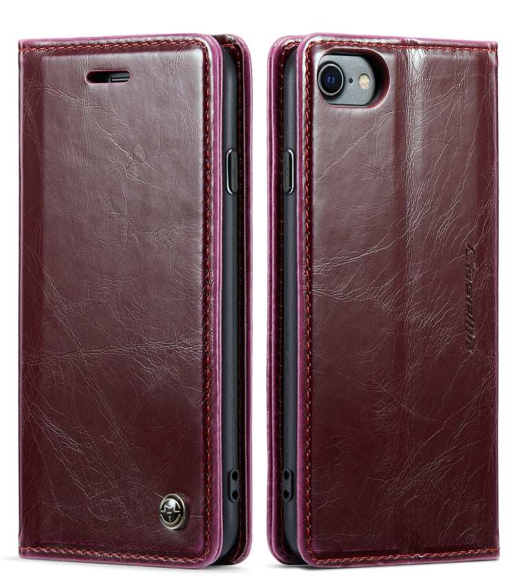For iPhone SE 2022 / SE 2020 / 7 / 8 CaseMe 003 Crazy Horse Texture Leather Phone Case