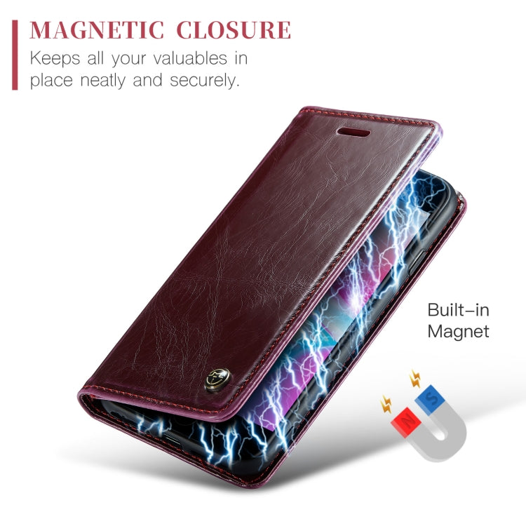 For iPhone SE 2022 / SE 2020 / 7 / 8 CaseMe 003 Crazy Horse Texture Leather Phone Case