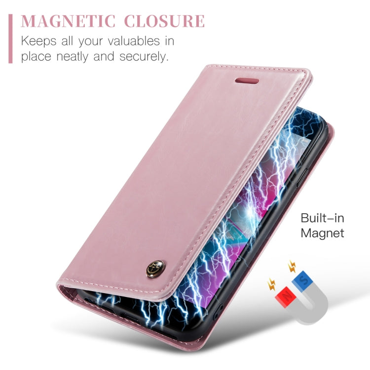 For iPhone SE 2022 / SE 2020 / 7 / 8 CaseMe 003 Crazy Horse Texture Leather Phone Case