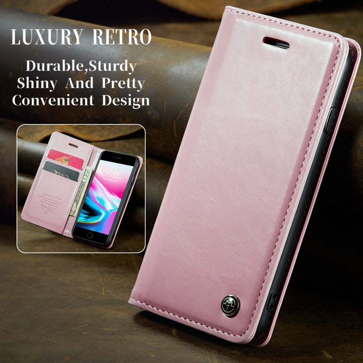 For iPhone SE 2022 / SE 2020 / 7 / 8 CaseMe 003 Crazy Horse Texture Leather Phone Case