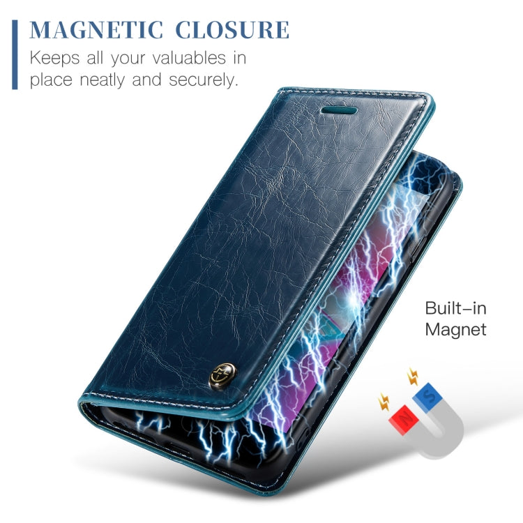 For iPhone SE 2022 / SE 2020 / 7 / 8 CaseMe 003 Crazy Horse Texture Leather Phone Case