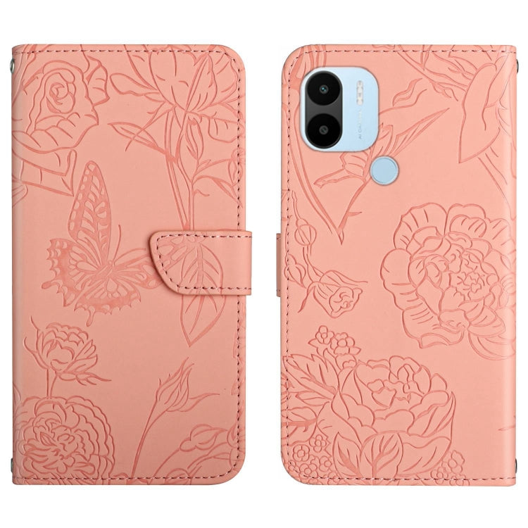 For Xiaomi Redmi A1+ HT03 Skin Feel Butterfly Embossed Flip Leather Phone Case