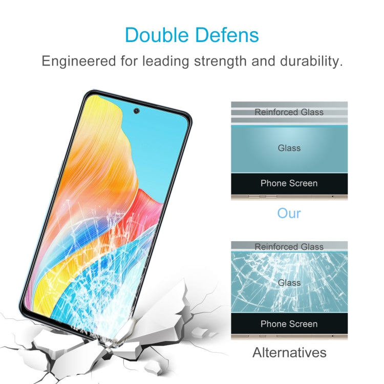 For OPPO A98 50pcs 0.26mm 9H 2.5D Tempered Glass Film