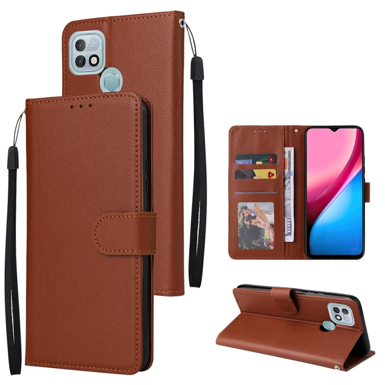 For Infinix Hot 10i Multifunctional Horizontal Flip Leather Case with Three Card Slot