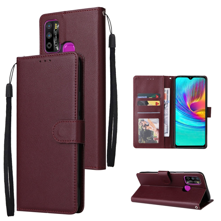 For Infinix Hot 9 Play Multifunctional Horizontal Flip Leather Case with Three Card Slot