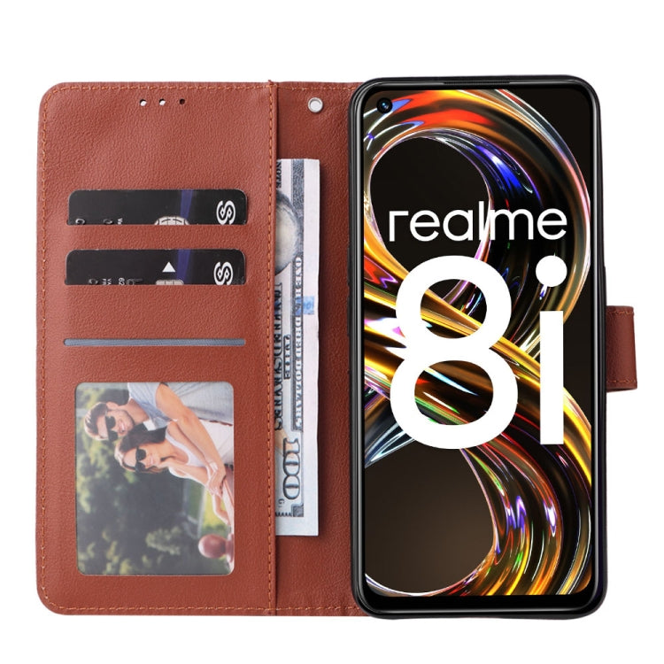 For Realme 8i Multifunctional Horizontal Flip Leather Case with Three Card Slot