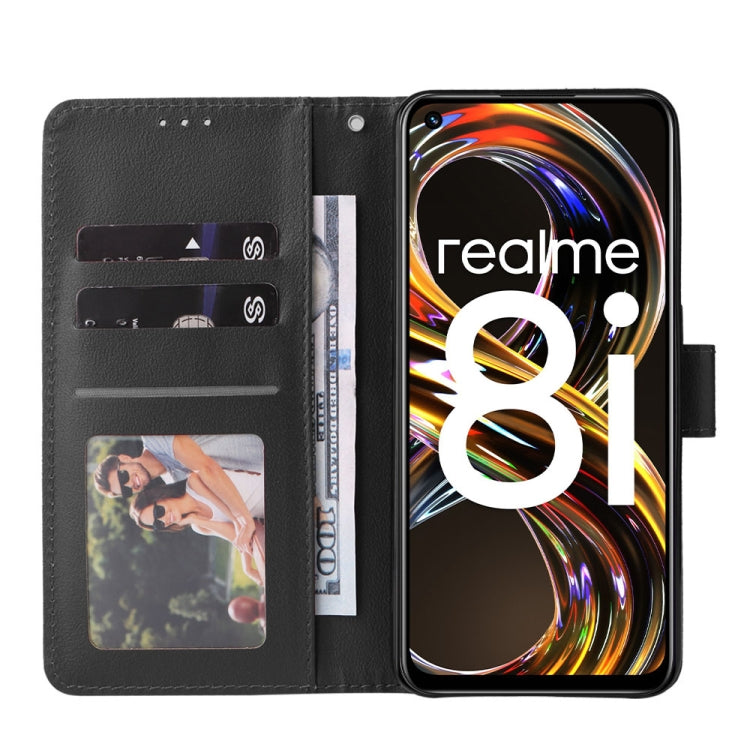 For Realme 8i Multifunctional Horizontal Flip Leather Case with Three Card Slot